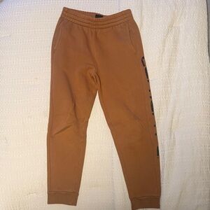 Carhartt Kids Rust Brown Jogger Sweatpants with Side Logo